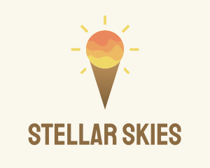 Ice Cream Sunset Sky logo design