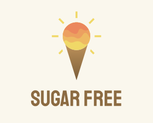 Ice Cream Sunset Sky logo design