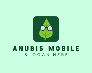 Sunglasses Leaf Mobile App logo design