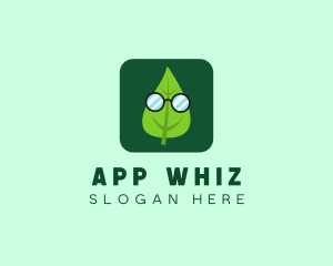 Sunglasses Leaf Mobile App logo design