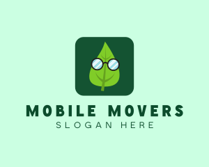 Sunglasses Leaf Mobile App logo design