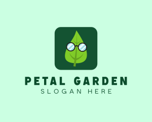 Sunglasses Leaf Mobile App logo design