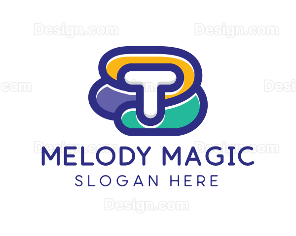 Colorful T Shape Logo