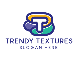 Colorful T Shape logo design