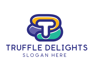 Colorful T Shape logo design