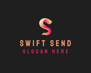 Modern Gradient Wave Letter S logo design