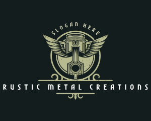 Rustic Piston Engine logo design