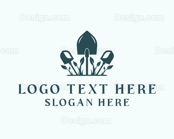 Plant Shovel Landscaping Logo