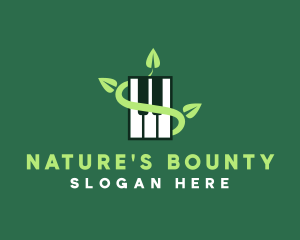 Nature Piano Music logo design