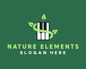 Nature Piano Music logo design