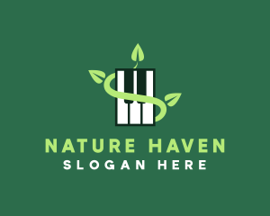 Nature Piano Music logo design