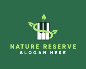 Nature Piano Music logo design