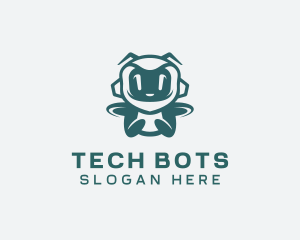 Cute Robot Toy logo design