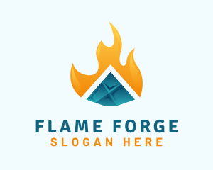 Ice Flame Temperature logo design