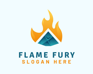 Ice Flame Temperature logo design