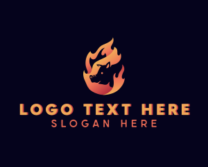 Hot Flame Pig logo