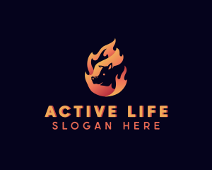 Hot Flame Pig logo