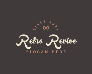 Vintage Retro Flag logo design