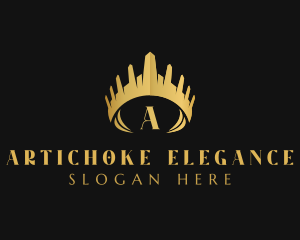 Elegant Pageant Crown logo design