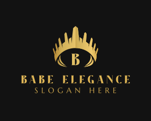 Elegant Pageant Crown logo design