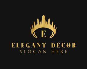 Elegant Pageant Crown logo design