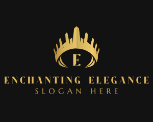 Elegant Pageant Crown logo design