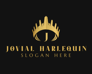 Elegant Pageant Crown logo design