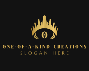 Elegant Pageant Crown logo design