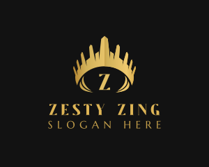 Elegant Pageant Crown logo design