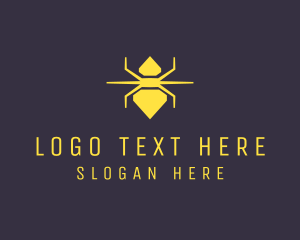 Yellow Diamond Spider logo design