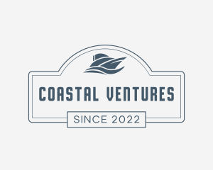 Boat Ocean Wave logo design