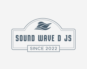 Boat Ocean Wave logo design