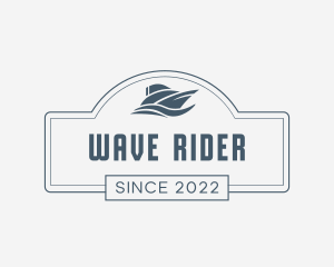 Boat Ocean Wave logo design