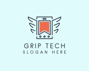 Winged Tech Gadget  logo design