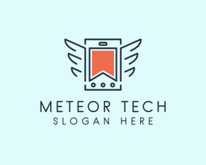 Winged Tech Gadget  logo design