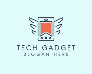 Winged Tech Gadget  logo design