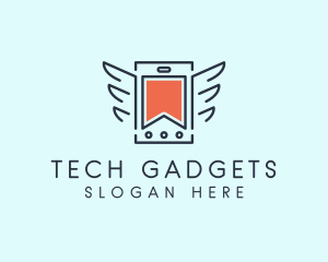 Winged Tech Gadget  logo design