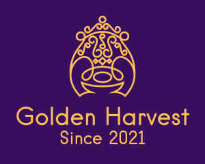 Golden Royal Throne logo design