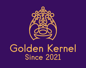 Golden Royal Throne logo design