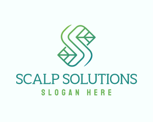 Eco Leaf Letter S logo design