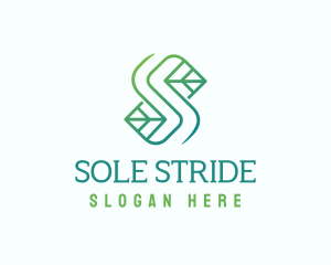 Eco Leaf Letter S logo design