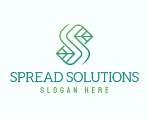 Eco Leaf Letter S logo design