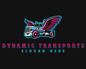 Truck Wings Logistics logo design