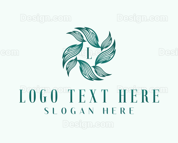 Eco Gardening Leaves Logo