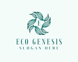 Eco Gardening Leaves logo design