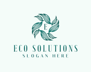 Eco Gardening Leaves logo design