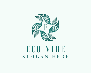 Eco Gardening Leaves logo design