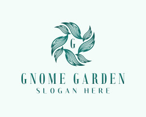 Eco Gardening Leaves logo design