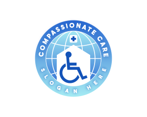 Domestic Care Wheelchair logo design