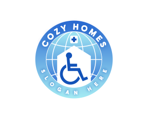 Domestic Care Wheelchair logo design